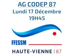 Assemblée Générale du Comité Départemental Haute-Vienne FFESSM - Lundi 17/12 à 19H45