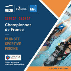 Bénévole Dimanche 26 mai 2024 - Championnats de France de plongée sportive en piscine 2024