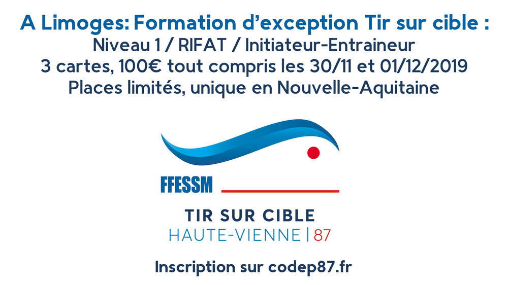 2019 Formation tir sur cible Limoges FFESSM CODEP87 TSC