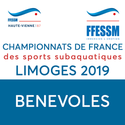 Inscription Bénévoles Championnats de France à Limoges 10 au 12 Mai 2019